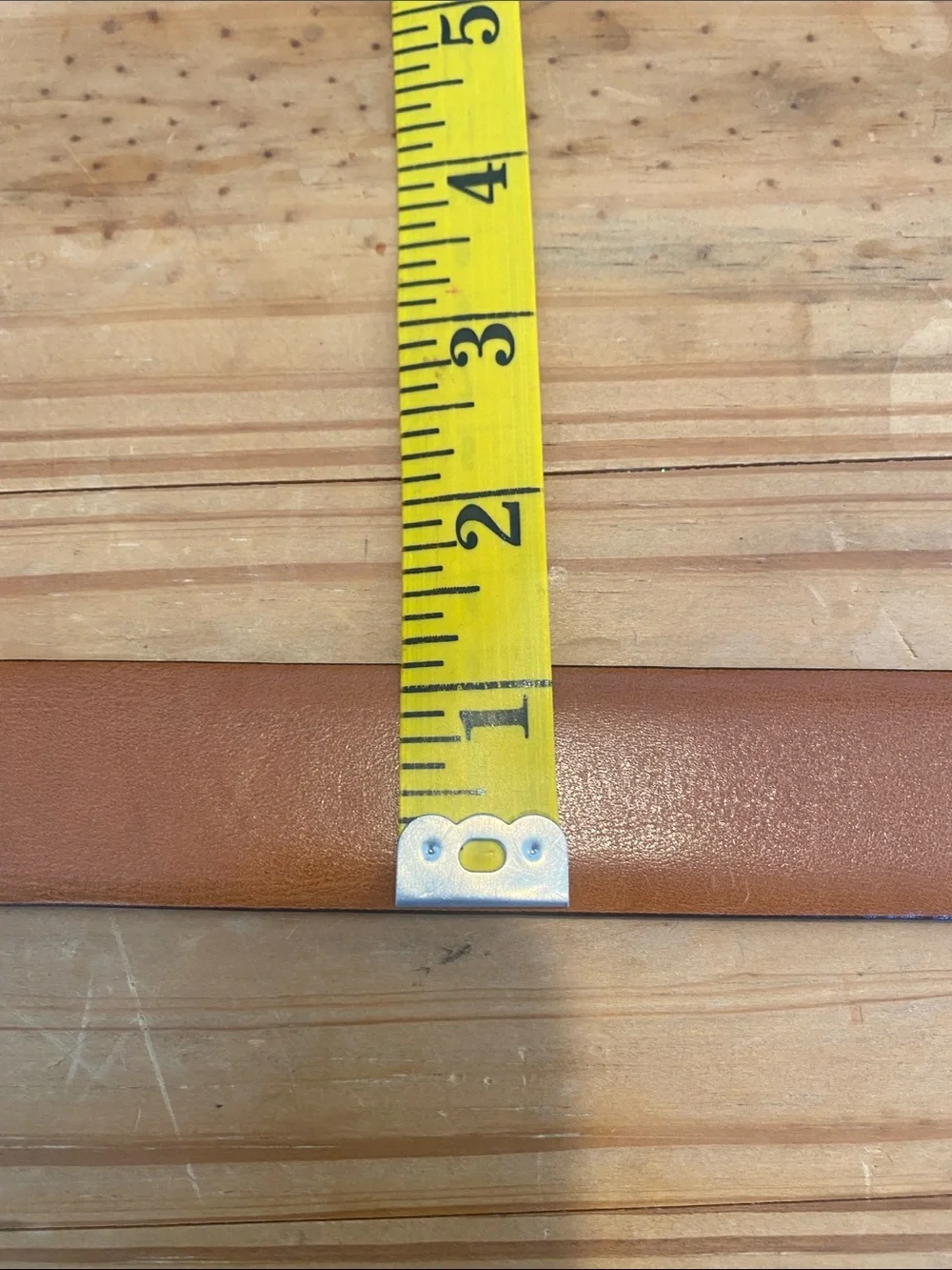 Lauren Ralph Lauren Caramel Leather Belt with Square Buckle